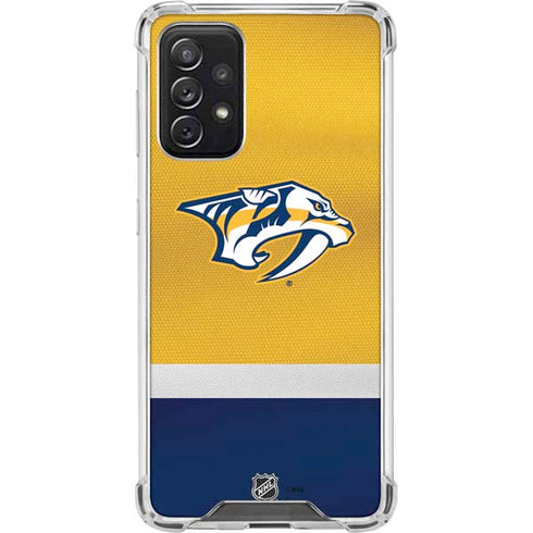 NHL Nashville Predators Alternate Jersey Galaxy A72 5G Clear Case